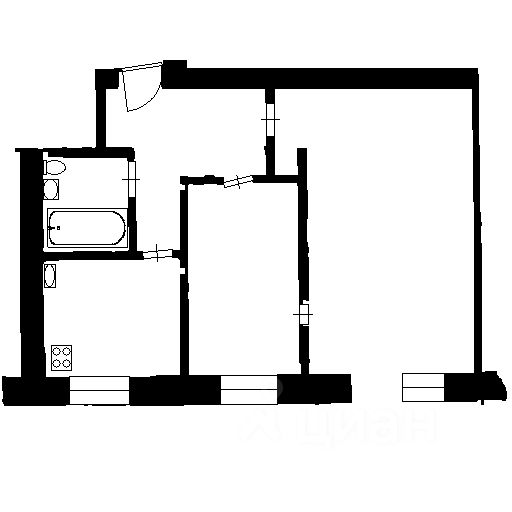 Планировка этой квартиры по данным Циан