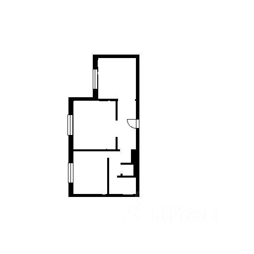 Планировка этой квартиры по данным Циан