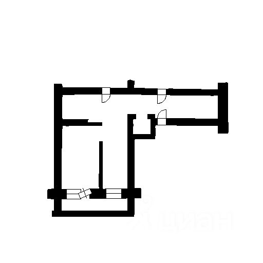 Планировка этой квартиры по данным Циан