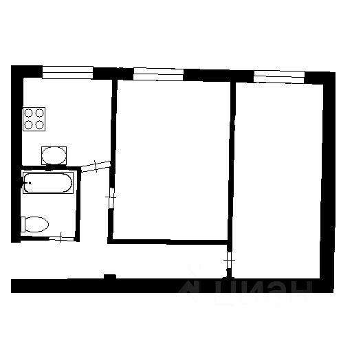 Планировка этой квартиры по данным Циан
