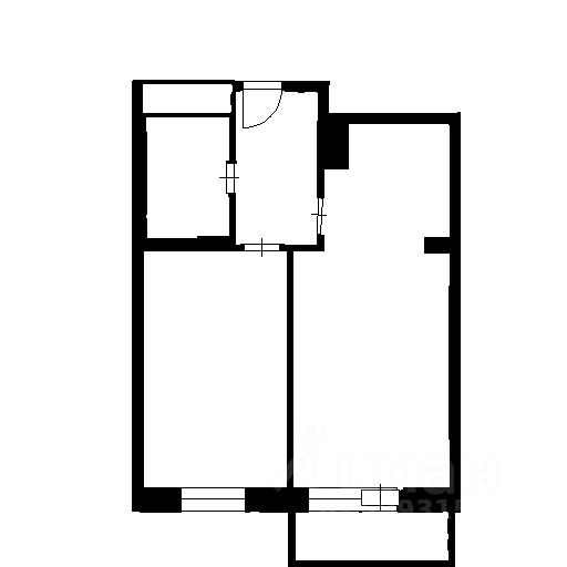Планировка этой квартиры по данным Циан