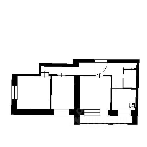 Планировка этой квартиры по данным Циан