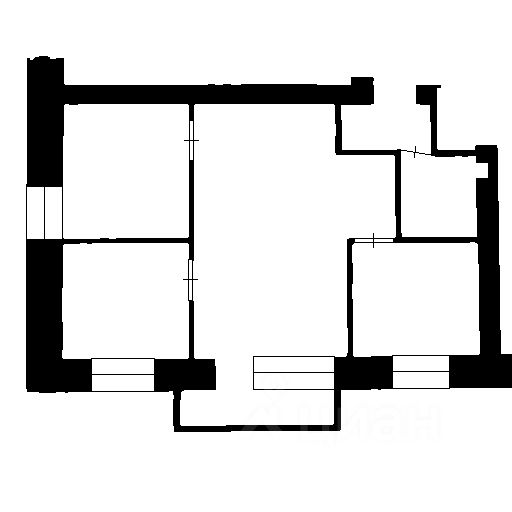 Планировка этой квартиры по данным Циан