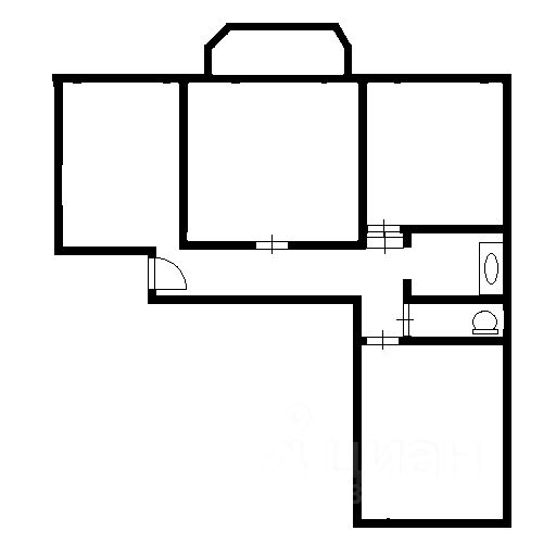 Планировка этой квартиры по данным Циан