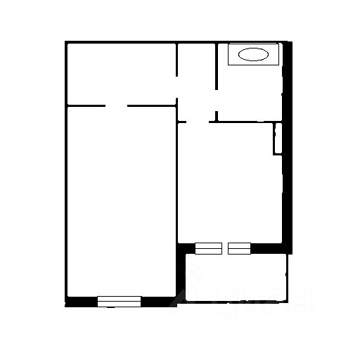 Планировка этой квартиры по данным Циан