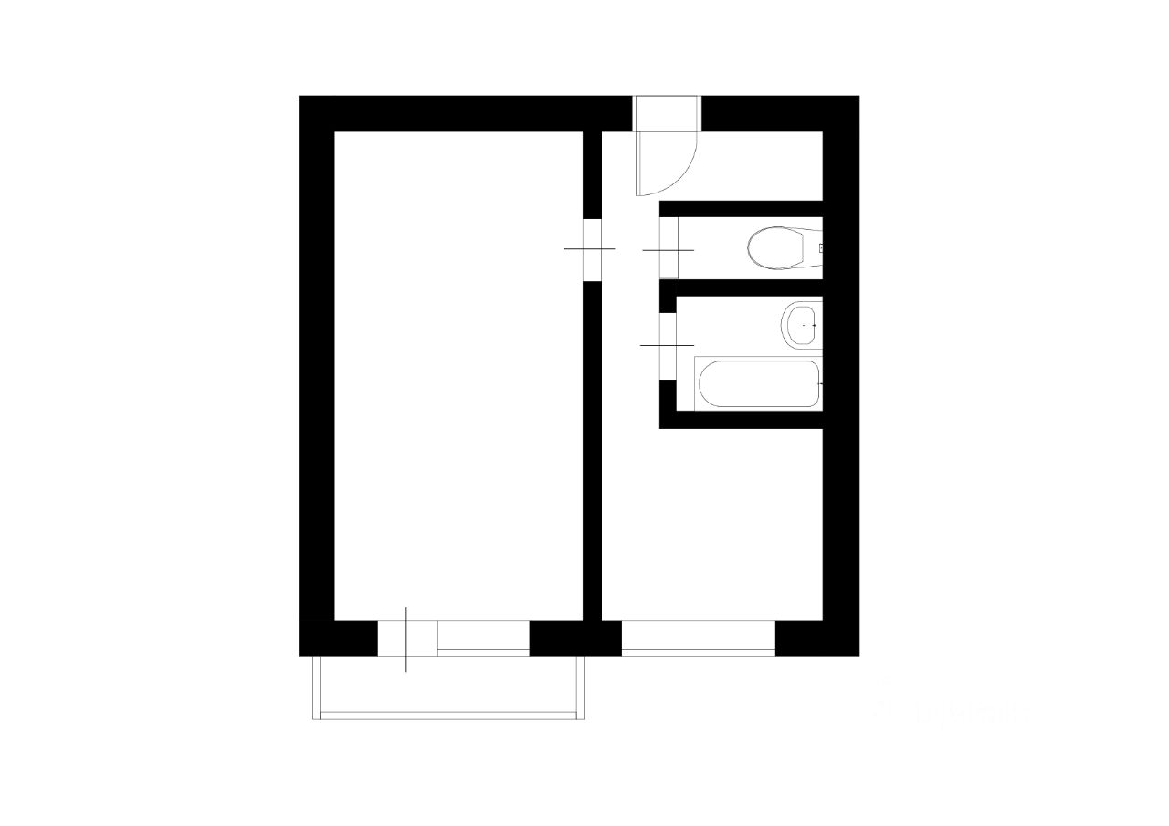Планировка этой квартиры по данным Циан