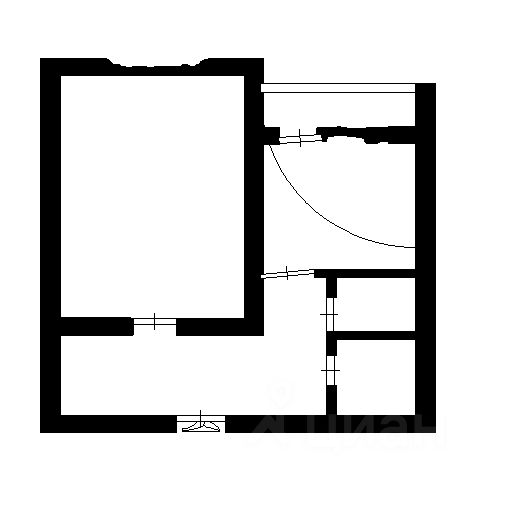 Планировка этой квартиры по данным Циан