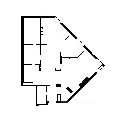 Планировка этой квартиры по данным Циан