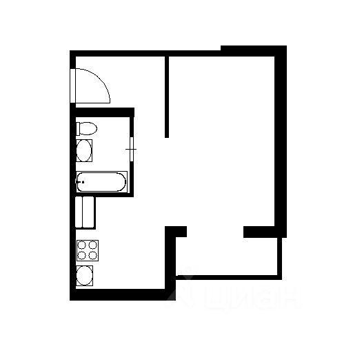 Планировка этой квартиры по данным Циан