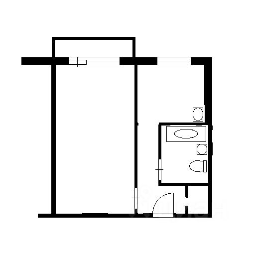 Планировка этой квартиры по данным Циан