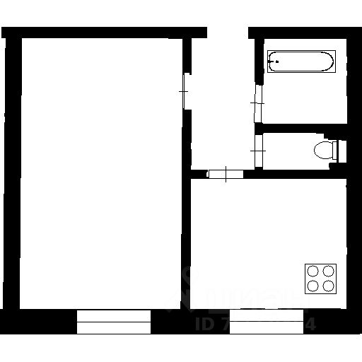 Планировка этой квартиры по данным Циан