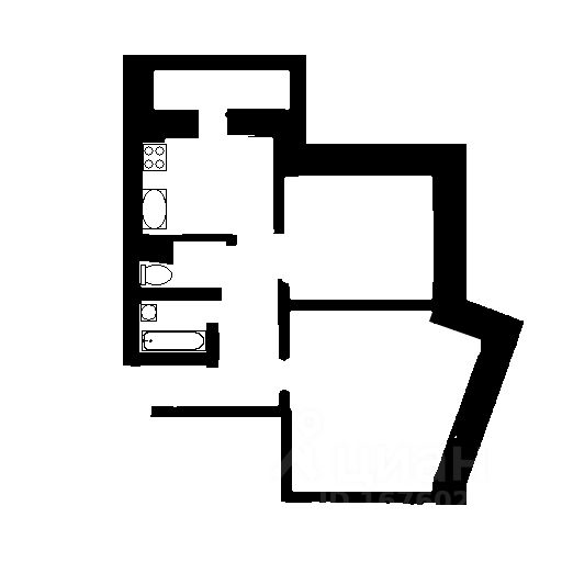 Планировка этой квартиры по данным Циан