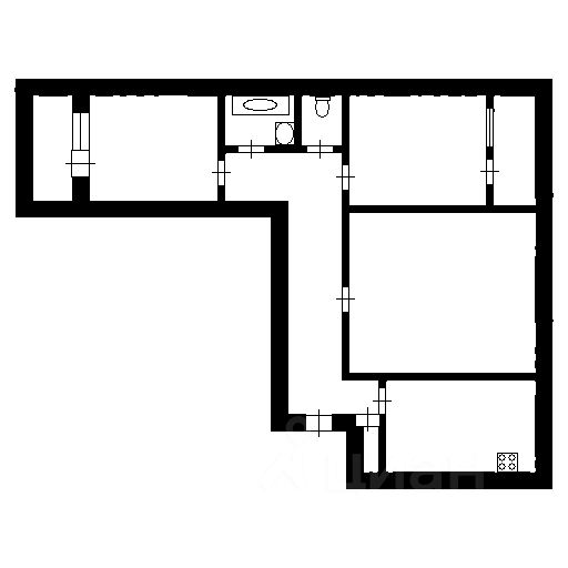 Планировка этой квартиры по данным Циан