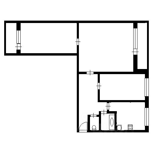 Планировка этой квартиры по данным Циан