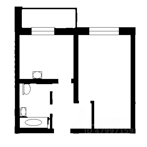 Планировка этой квартиры по данным Циан