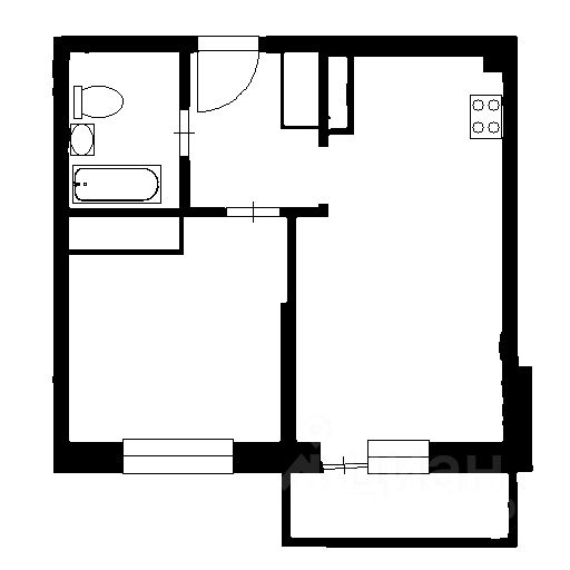Планировка этой квартиры по данным Циан