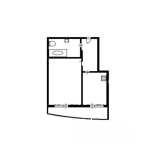 Планировка этой квартиры по данным Циан