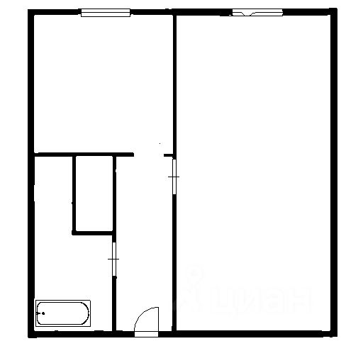 Планировка этой квартиры по данным Циан