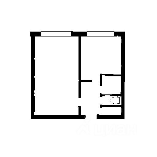 Планировка этой квартиры по данным Циан