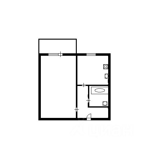 Планировка этой квартиры по данным Циан