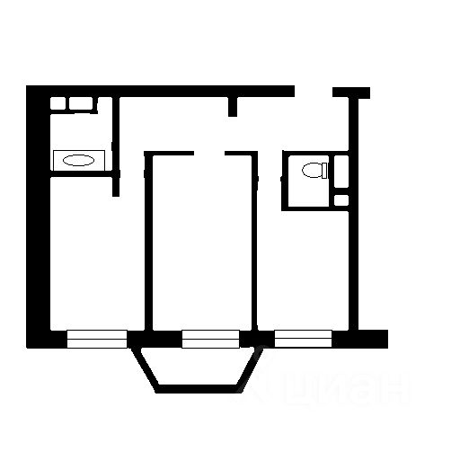 Планировка этой квартиры по данным Циан