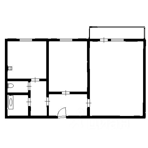 Планировка этой квартиры по данным Циан
