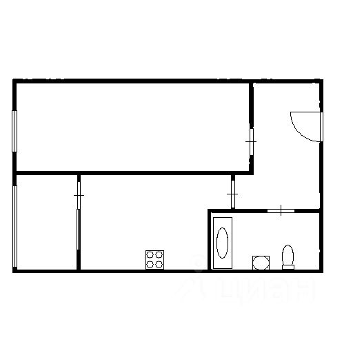 Планировка этой квартиры по данным Циан