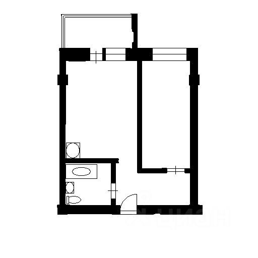 Планировка этой квартиры по данным Циан