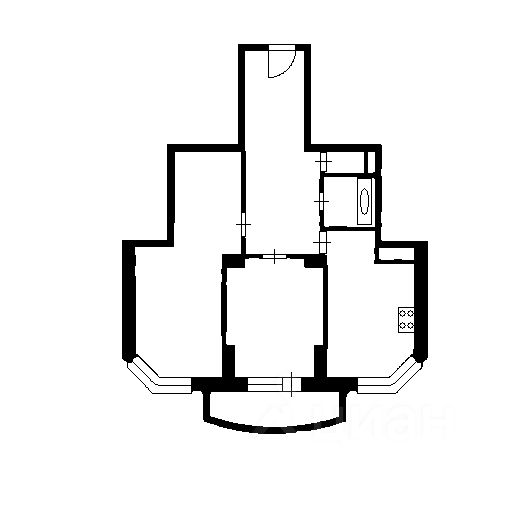 Планировка этой квартиры по данным Циан