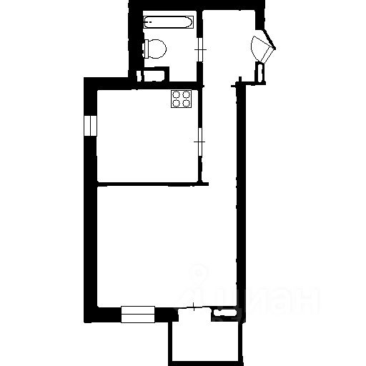 Планировка этой квартиры по данным Циан
