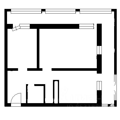 Планировка этой квартиры по данным Циан
