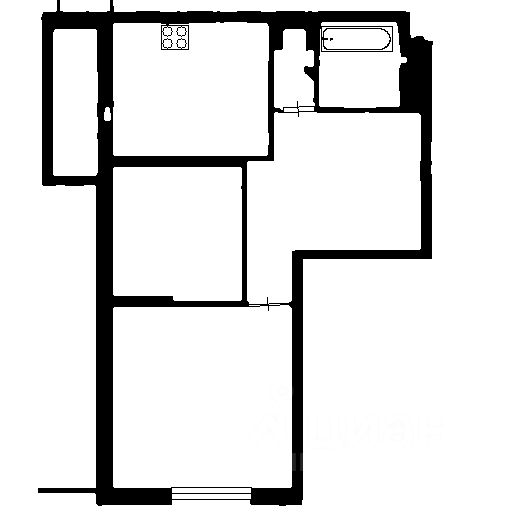 Планировка этой квартиры по данным Циан