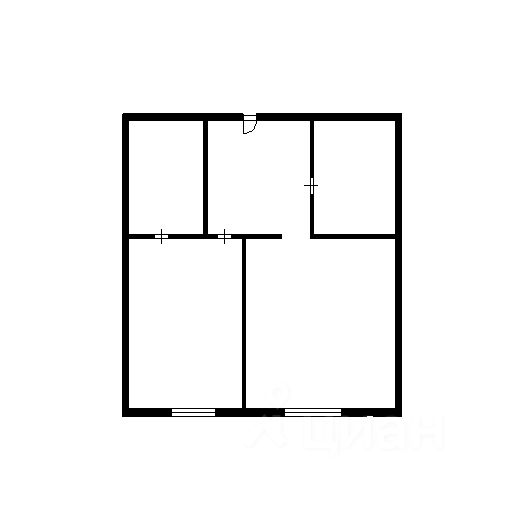 Планировка этой квартиры по данным Циан