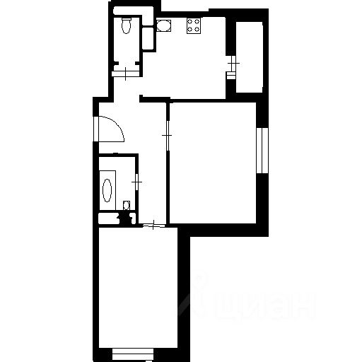 Планировка этой квартиры по данным Циан