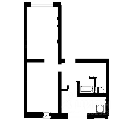 Планировка этой квартиры по данным Циан