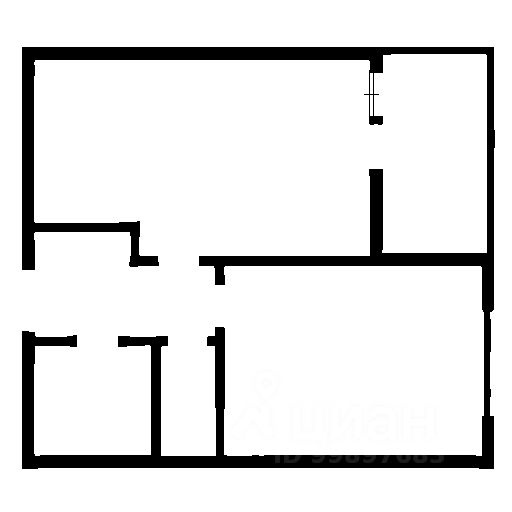 Планировка этой квартиры по данным Циан