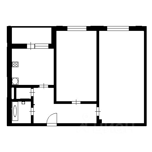 Планировка этой квартиры по данным Циан