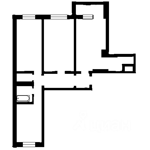 Планировка этой квартиры по данным Циан