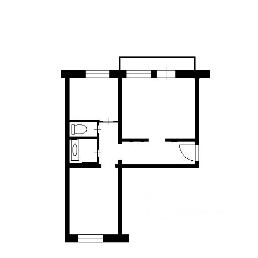 Планировка этой квартиры по данным Циан