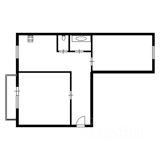 Планировка этой квартиры по данным Циан