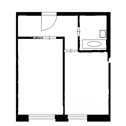 Планировка этой квартиры по данным Циан