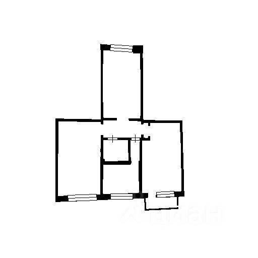 Планировка этой квартиры по данным Циан