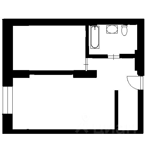 Планировка этой квартиры по данным Циан