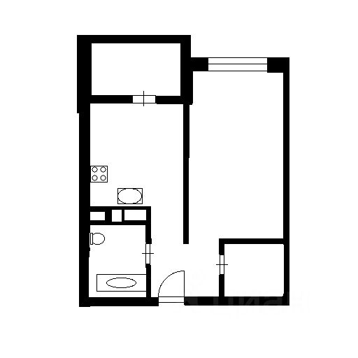 Планировка этой квартиры по данным Циан