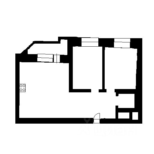 Планировка этой квартиры по данным Циан