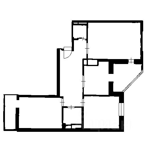 Планировка этой квартиры по данным Циан