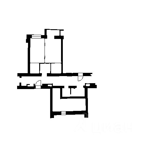 Планировка этой квартиры по данным Циан