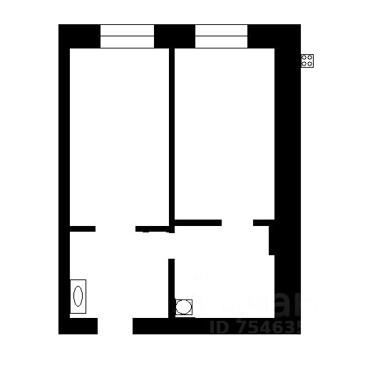 Планировка этой квартиры по данным Циан