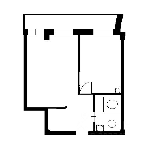 Планировка этой квартиры по данным Циан