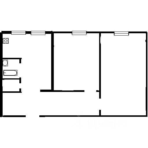 Планировка этой квартиры по данным Циан